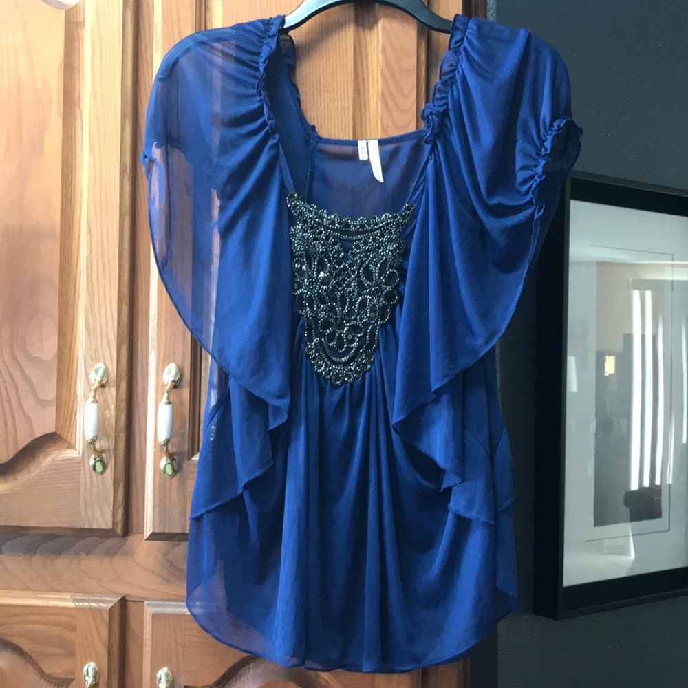 Navy blue dress shirt size M